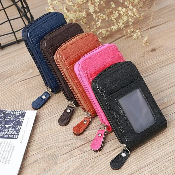 Fashion PU Leather Fresh Casual Coin Wallet Soft Surface Multi Card Slot Wallet Men Women Credit Passport Card Bag