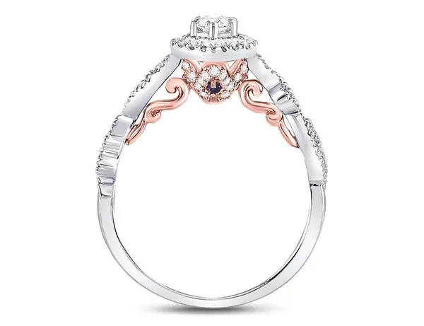 7/10 Carat (ctw G-H, I1-I2) Diamond Marquise Engagement Ring in 14K White Gold
