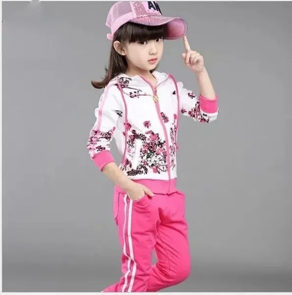 Baby Girls Clothes Jacket Kids Clothing Hoodies+Pants Girl Tracksuit Sport Suit