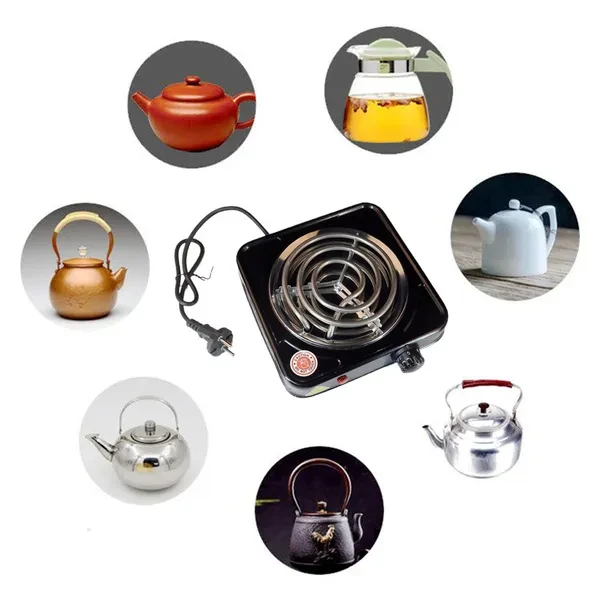 EU Plug Portable Heat Preservation Electric Burner Single Stove Mini Hotplate Adjustable Temperature Furnace Home Kitchen Coffee PHO