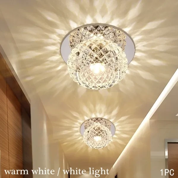 5W Warm White  White Light LED Ceiling Light Modern Crystal Fixture Pendant Lamp Lighting Chandelier 1PC