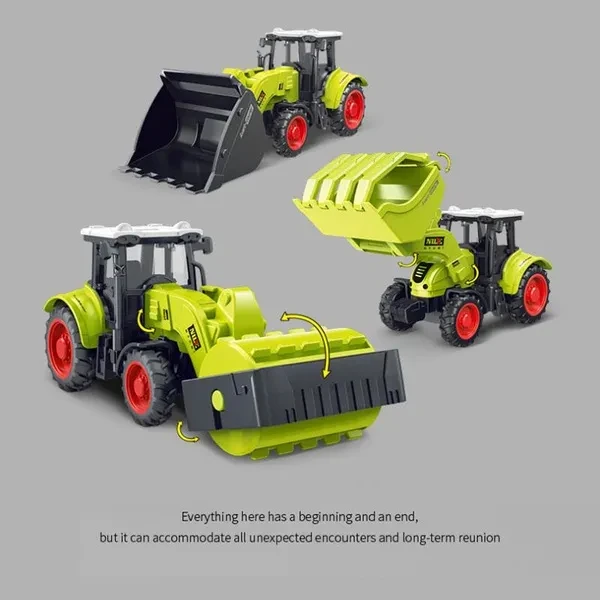 Inertia Agricultural Engineering Vehicle Farm Farmer Wooden Truck Simulation Sliding Children's Baby Boy Toy Birthday Gift