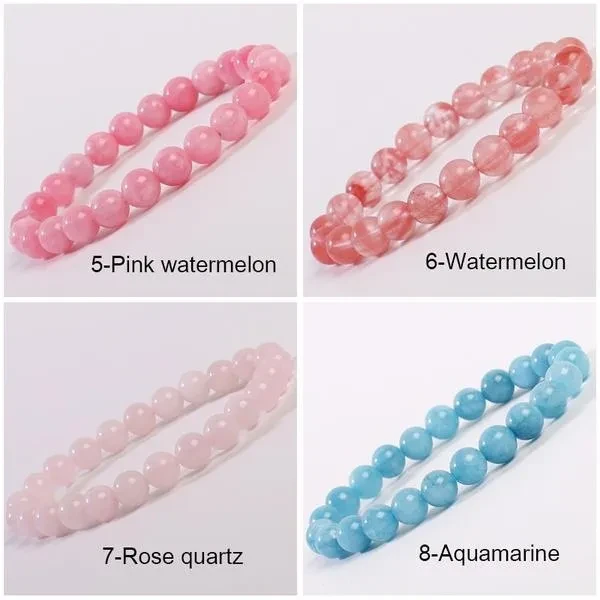 64 styles 8mm natural stone elastic beaded bracelet lapis lazuli apatite agate tiger eye stone bead bracelet