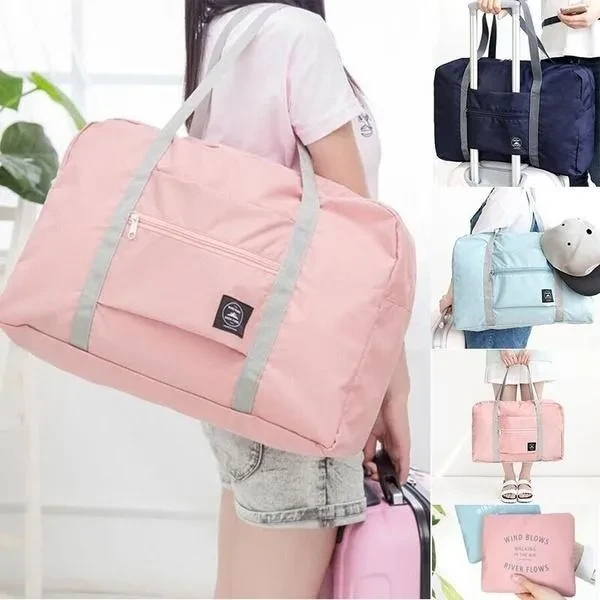 Large Capacity Travel Bag Folding Waterproof Luggage Storage Bags Suitcase Travel Pouch Handbag Shoulder Bag Organizer Tote Bag