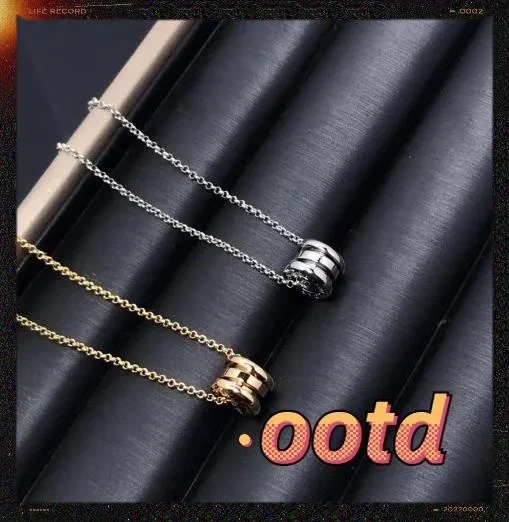 B.zero1 Spring Necklace Rose Gold Charm Pendant Necklace Jewelry Birthday Gifts for Women Girls Ladies