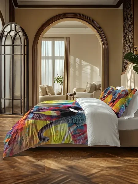 3pcs Bedding quilt cover pillowcase, bedroom super soft and breathable quilt cover pillowcase, suitable for all seasons (bed linen is not included, fillers are not included)