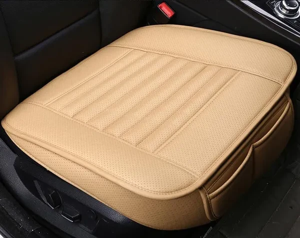 Single seat without backrest PU leather bamboo charcoal Car Seat cushion ,universal car seat covers for VW Golf Audi A4 &Toyota Corolla Rav4& Honda Odyssey Accord CR-V Civic& BMW 1  3  4  5 Series X1,