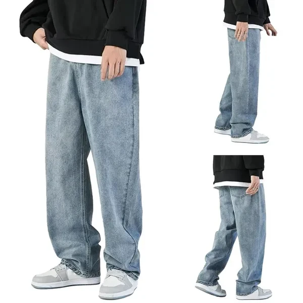 Man Hiphop Jeans Joggers Baggy Jeans Pants Casual Loose Cargo Denims Pants Dance Skaters Skateboards Pants Streetwears