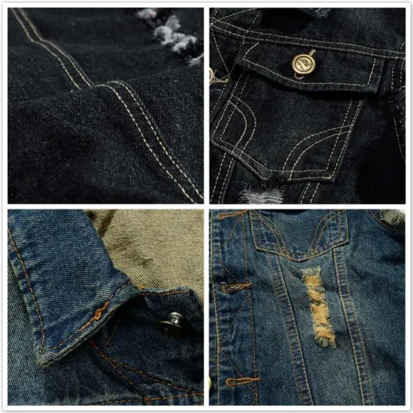 Cotton Jeans Sleeveless Jacket Men Plus Size 6XL Black Denim Jeans Vest Men Cowboy Denim Vest Waistcoat Mens Jackets